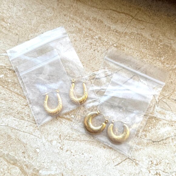 Fashion Gold Earrings Jewelry Pack of 2 - Picture 5 of 5